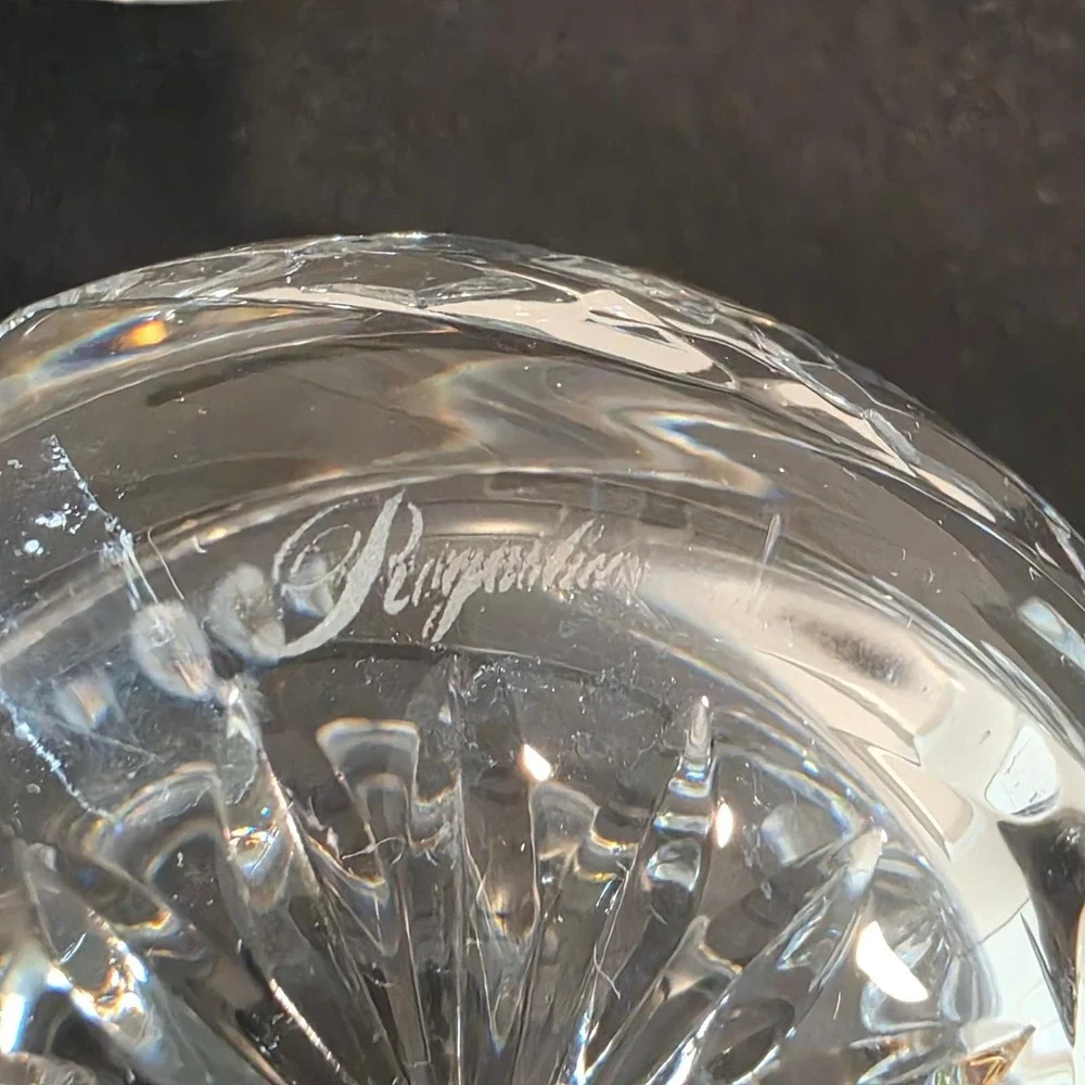 ROGASKA Crystal Jam Jar Honey Pot‎ w/ Lid Starburst Glass Condiment Pot Clear
